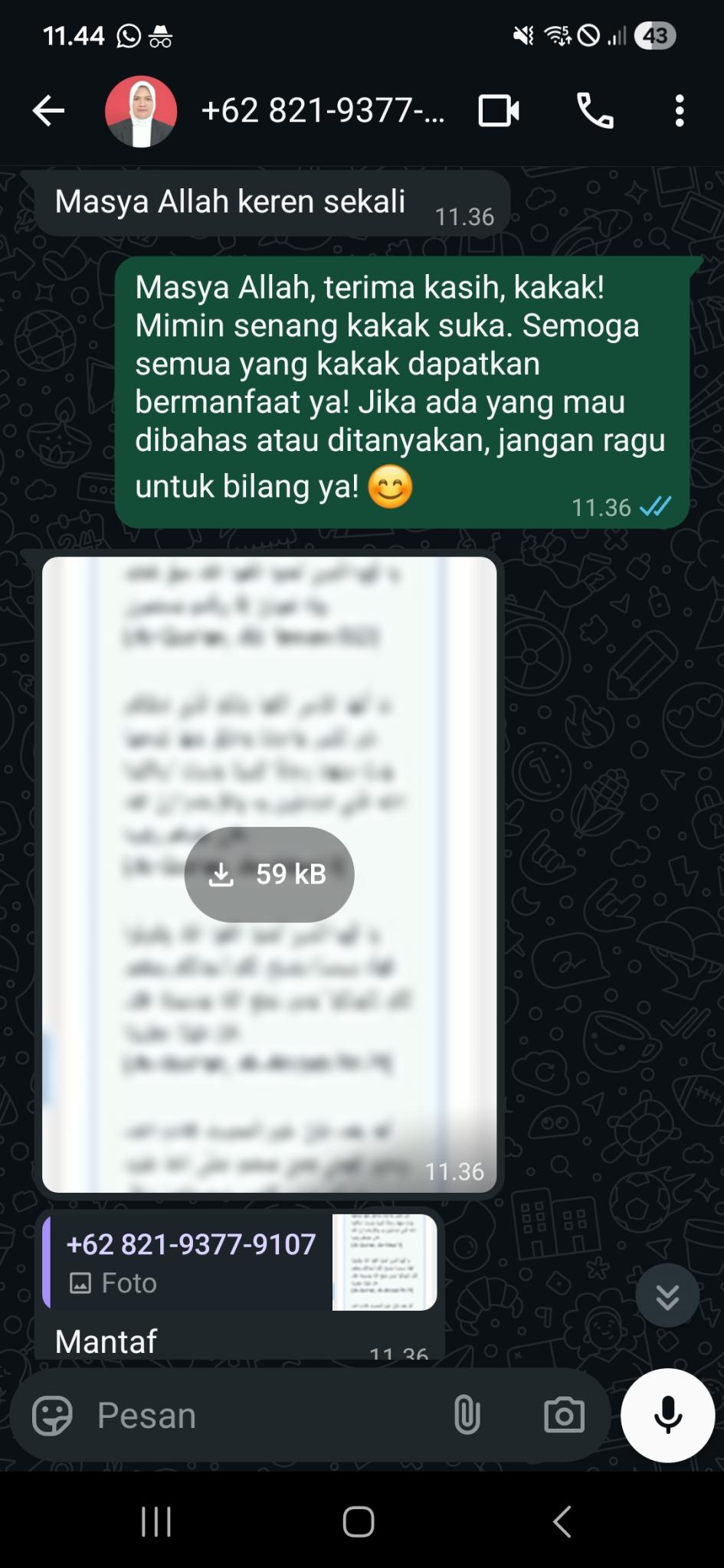Testimoni pengguna AI Dakwah Generator #3
