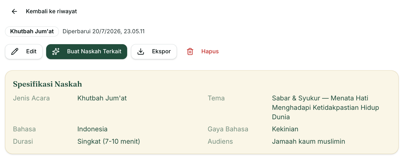 Buat Naskah Terkait Sekali Klik