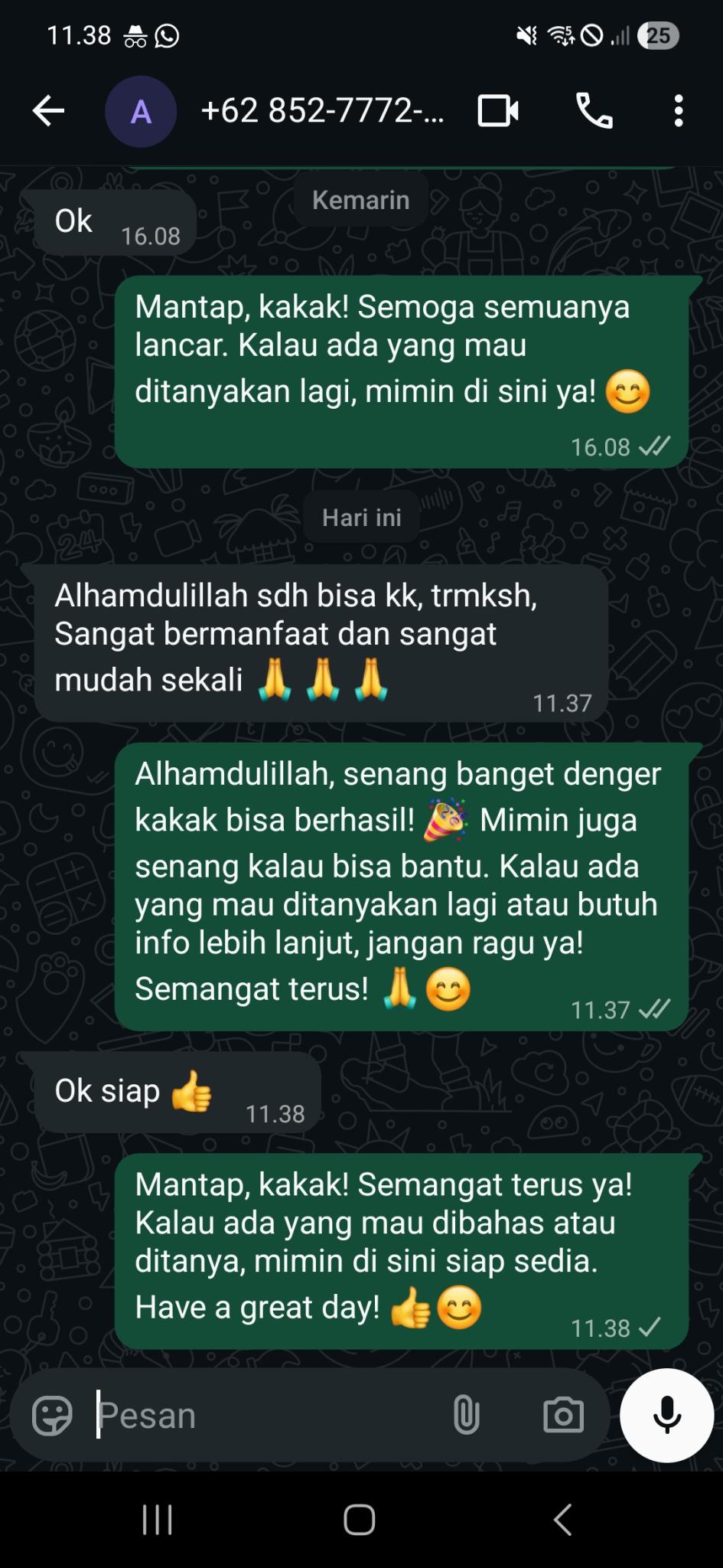 Testimoni pengguna AI Dakwah Generator #10